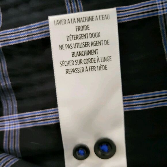 ROBERT GRAHAM Shirt Mens 2XLT Tall Purple Black Button Up Flip Cuffs Classic - Picture 11 of 12